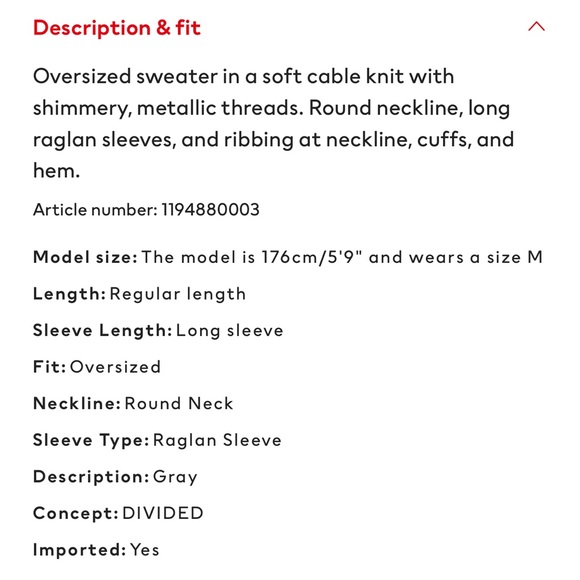 NWT Oversized Shimmery Metallic Sweater size s - Picture 7 of 10